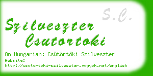 szilveszter csutortoki business card